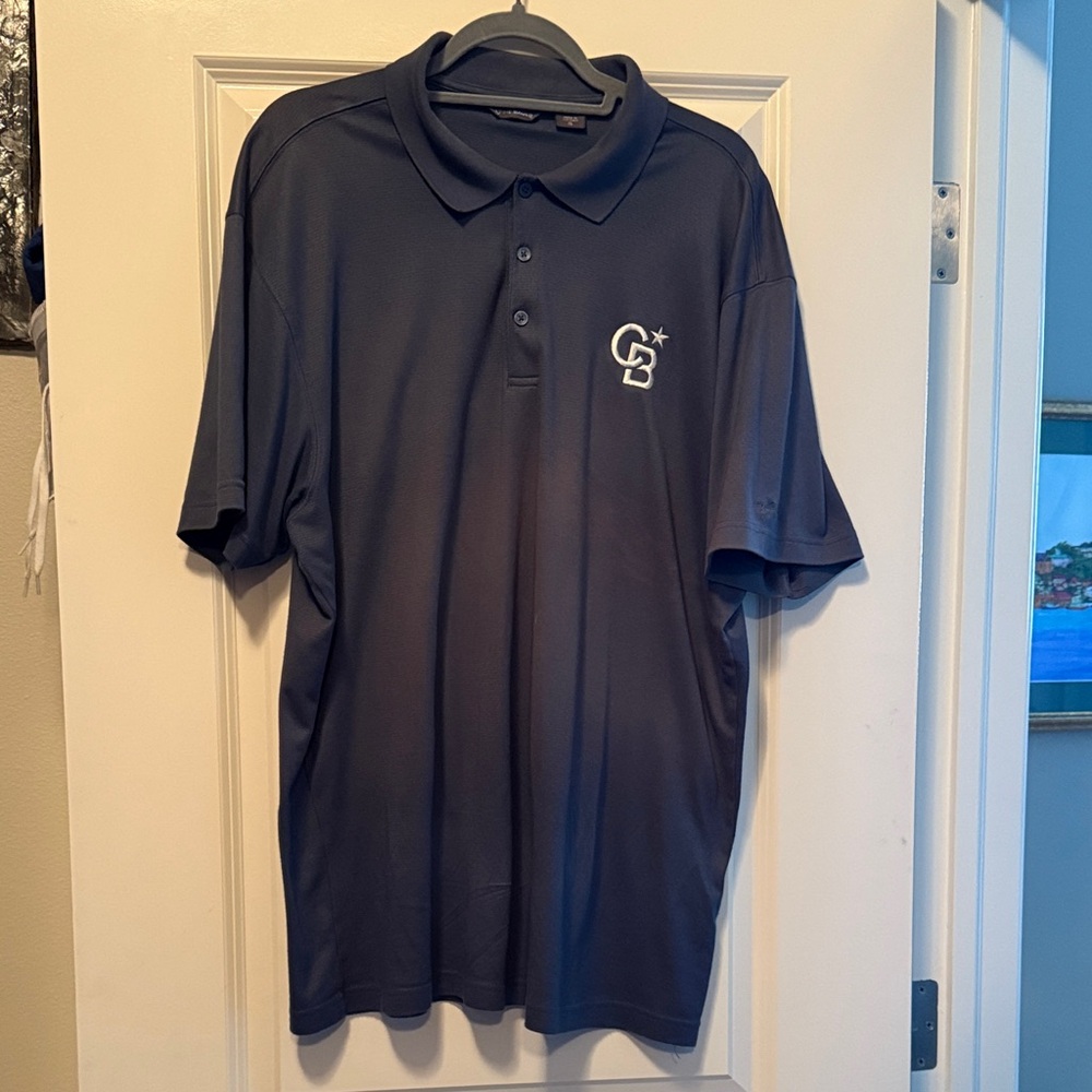 Eddie Bauer Blue Polo Shirt Coldwell Banker logo